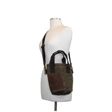 Model with Waxed Canvas Double Wine Bottle Tote Choose Color
