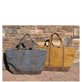 Waxed Canvas Large Personalized Boat Tote Choose Color
