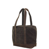 Side View Waxed Canvas Large Lunch Tote Cooler Choose Color