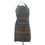 Waxed Canvas Two-toned Utility Apron Slate with Olive