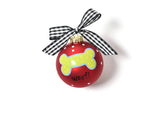 Woof Dog Bone Glass  Coton Colors Personalized Ornament